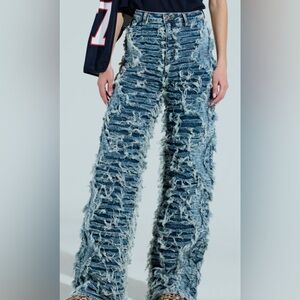 NWT AKIRA Aphrodite Distressed Blue Women's Jeans size 5 w 27